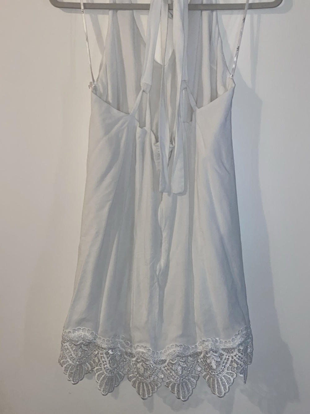 Lulus White Dress with Lace Trim - Picture 2 of 3